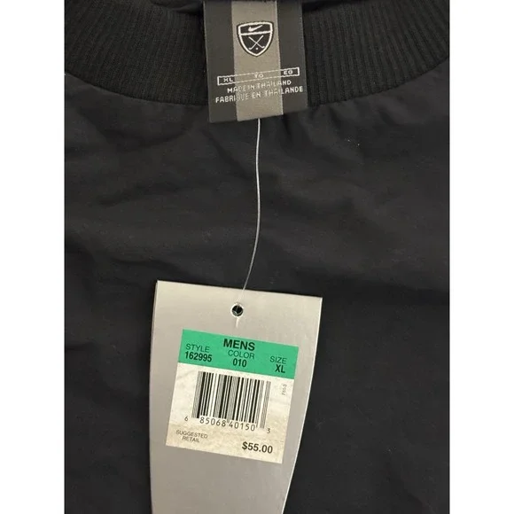 Nike Golf Pullover Mens XL Black ClimaFit Windbreaker Jacket Lightweight W/Tags - Picture 5 of 8